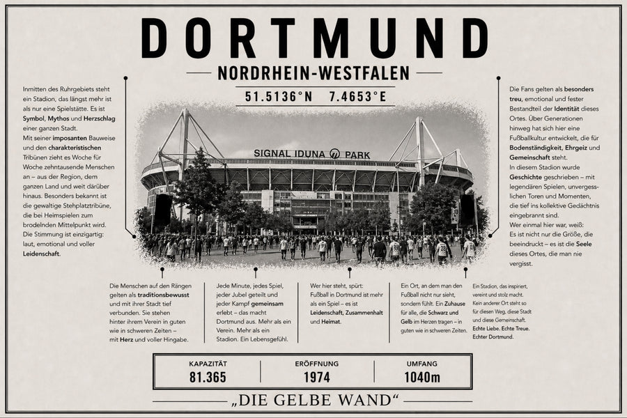 Dortmund Stadion Leinwand