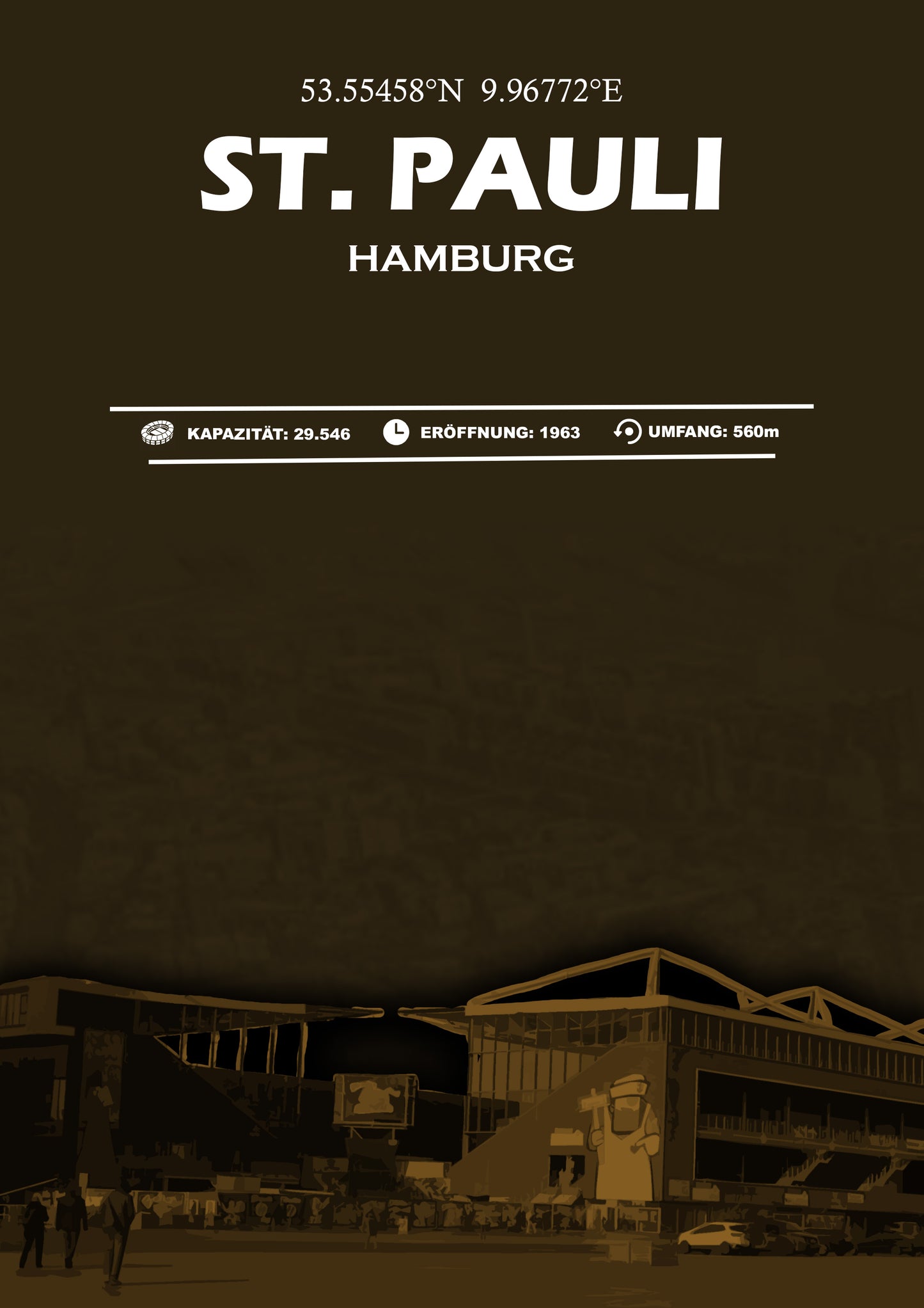 St. Pauli Stadion Leinwand