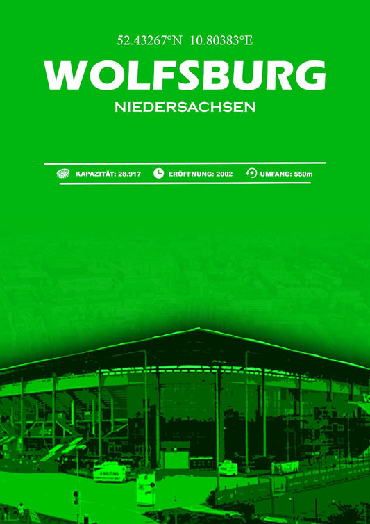 Wolfsburg Stadion Leinwand