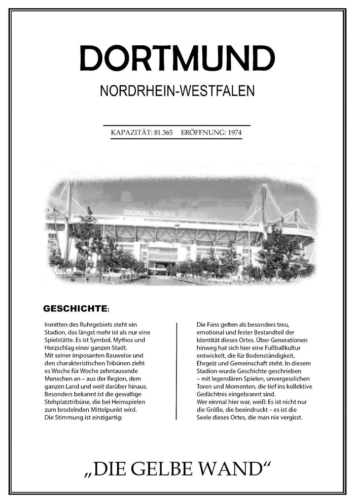 Dortmund Stadion Leinwand