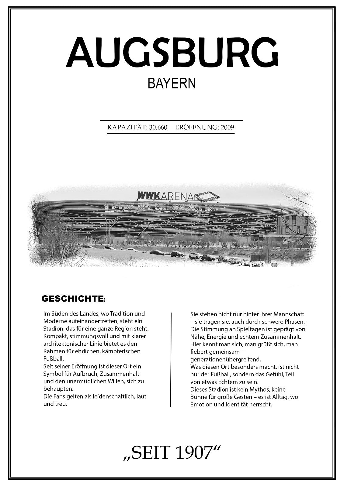 Augsburg Stadion Leinwand