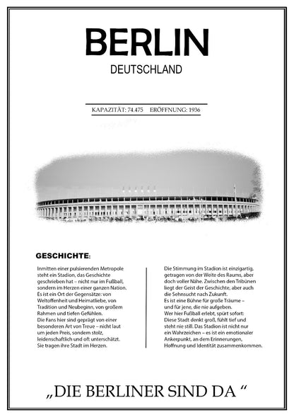 Berlin Stadion Leinwand