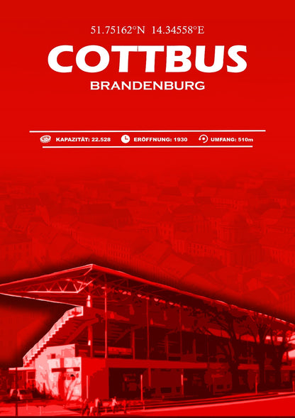 Cottbus Stadion Leinwand