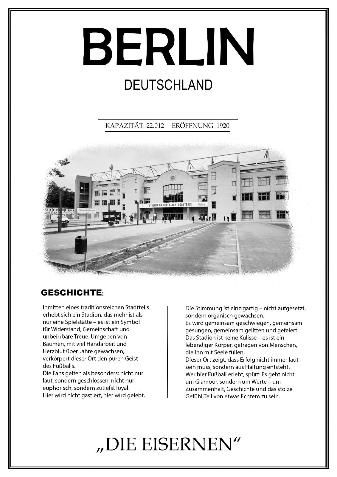 Berlin Stadion Leinwand