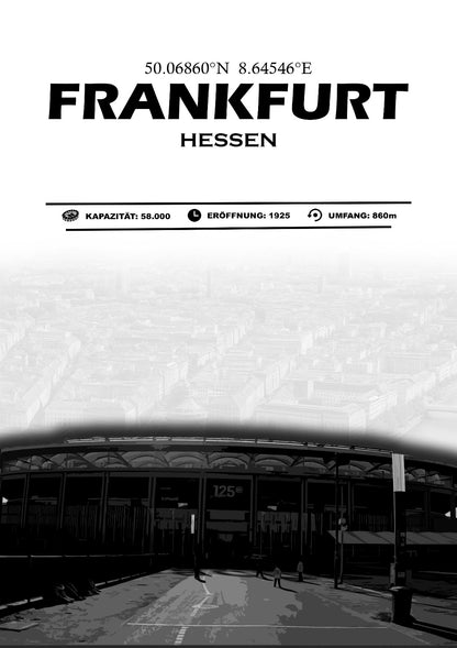 Frankfurt Stadion Leinwand