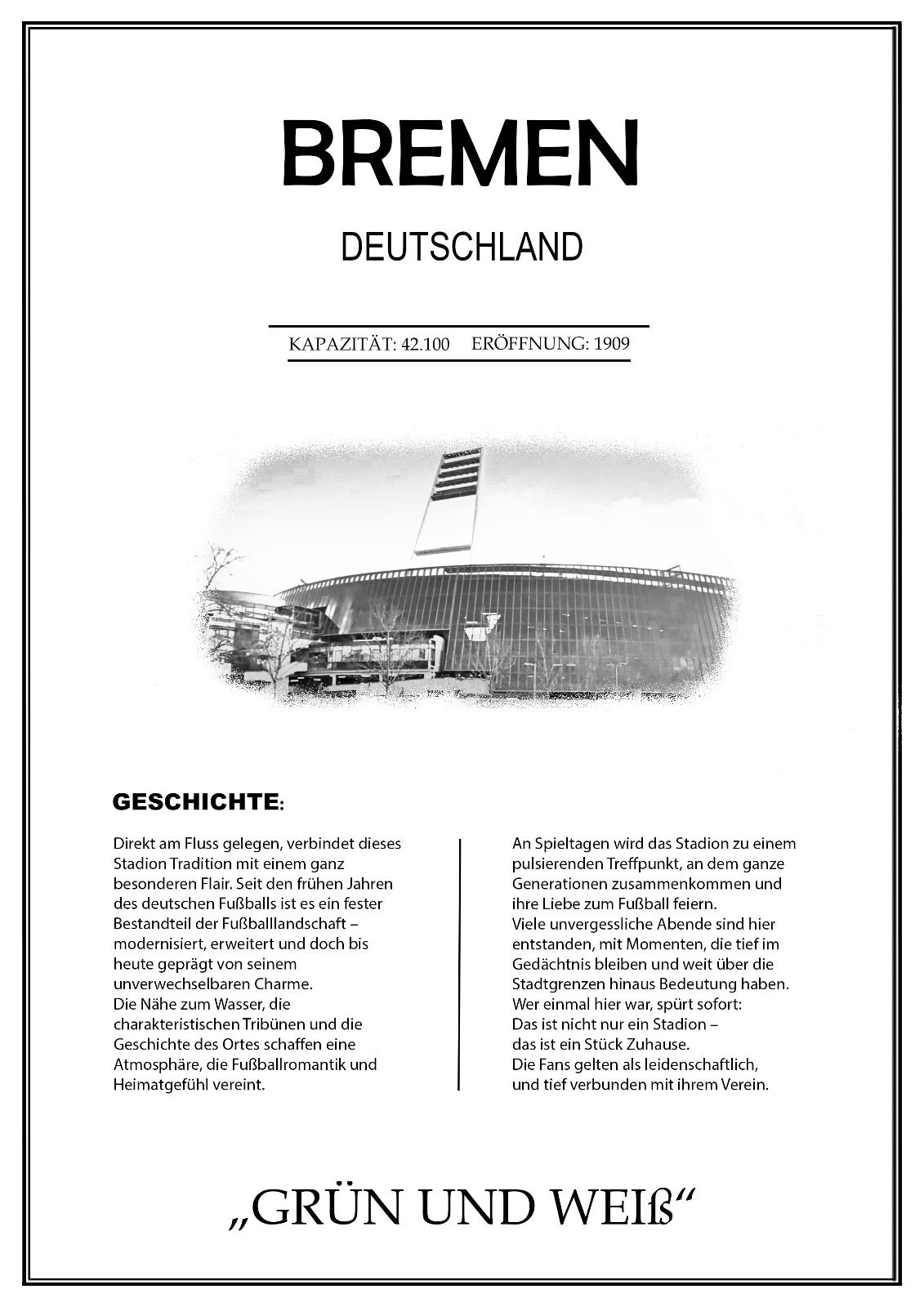 Bremen Stadion Leinwand
