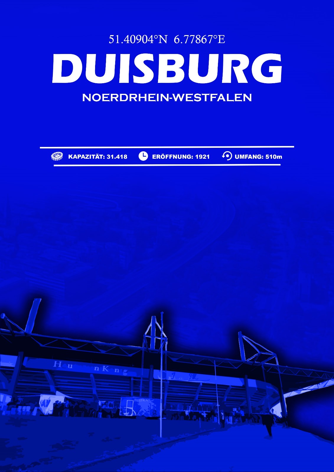 Duisburg Stadion Leinwand