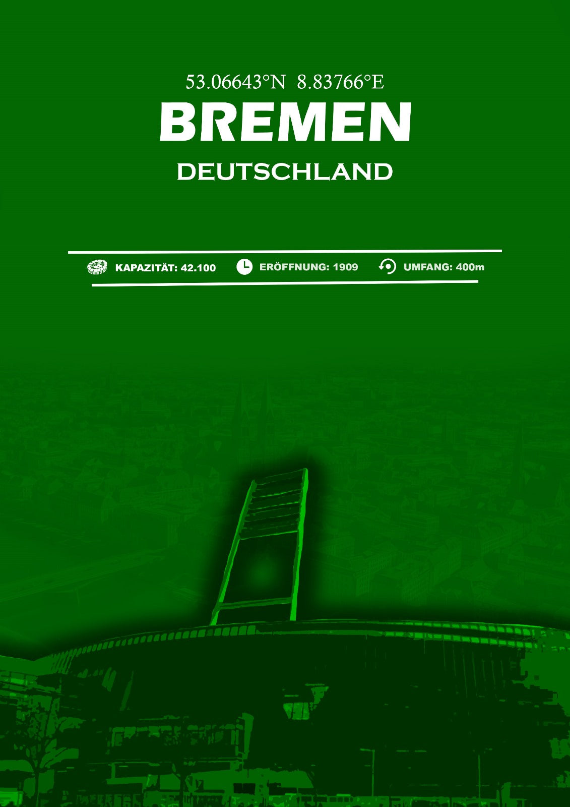Bremen Stadion Leinwand