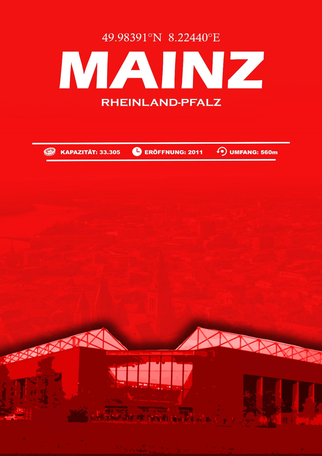Mainz Stadion Leinwand