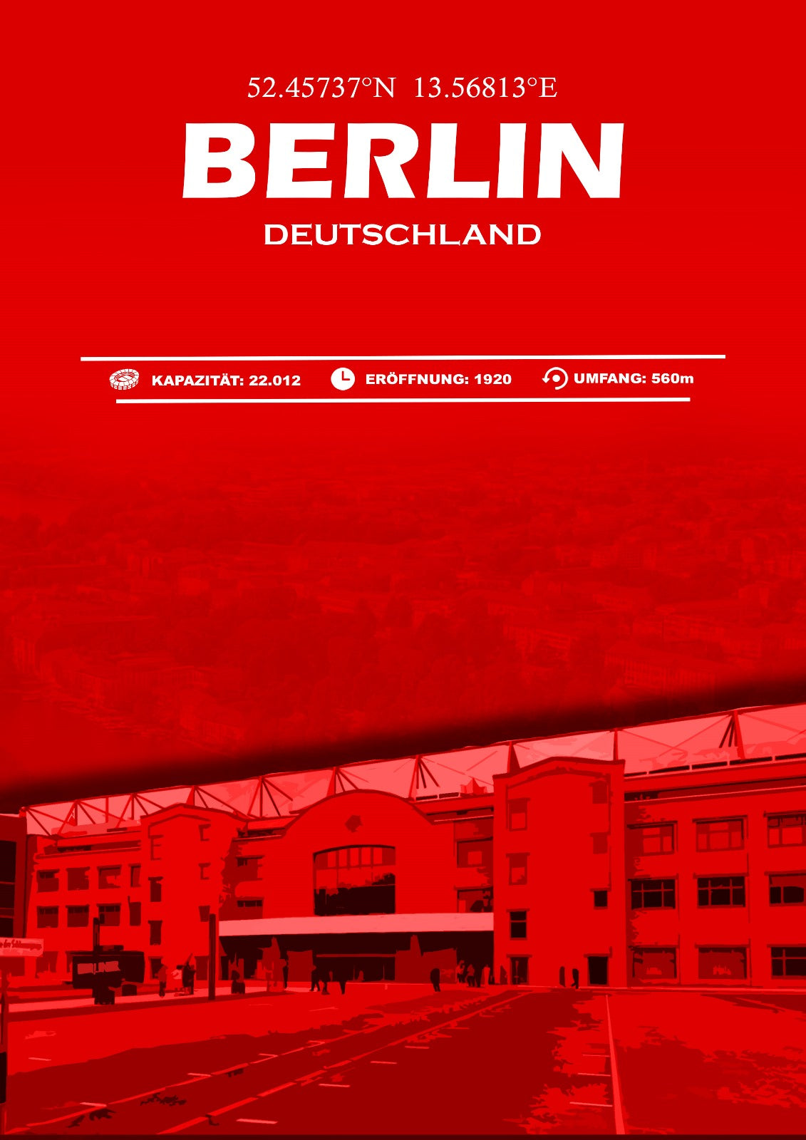 Berlin Stadion Leinwand