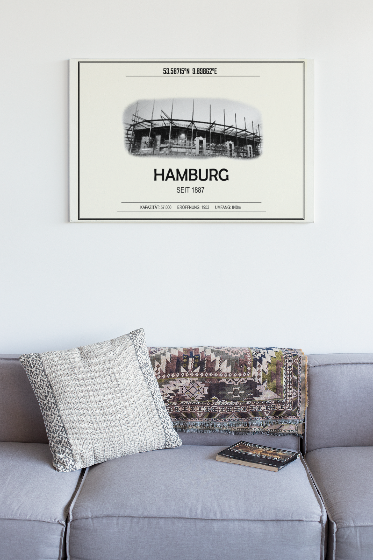 Hamburg Stadion Leinwand