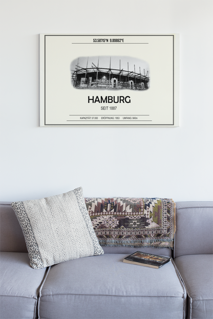 Hamburg Stadion Leinwand